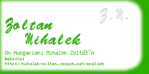 zoltan mihalek business card